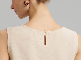 Свободный топ из жатой ткани