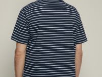 Поло свободного силуэта в полоску