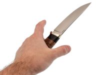 Охотничий нож Воронёнок, сталь M398, рукоять карельская береза