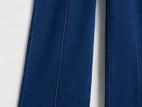 Широкие джинсы со стрелками, Синий