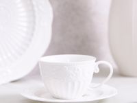 Чайная пара Emboss White