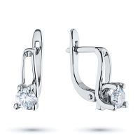 Серьги из белого золота с бриллиантами э4701сг07080100