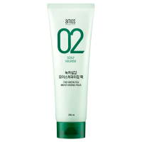 Маска для волос и кожи головы с зелёным чаем Amos Professional The Green Tea Moisturizing Pack