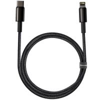 Кабель Baseus Tungsten Gold (Type-C) на (Lightning) 20W 200см нейлоновая оплётка (CATLWJ-A01) (черный)