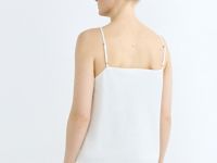 Топ изо льна на бретелях, Белый