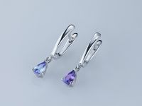 Серьги из серебра с аметистами э0607сг04202512