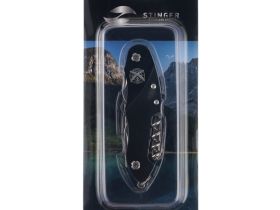 Нож перочинный Stinger FK-KG5011L7B 96 мм, 15 функций, черный, в блистере