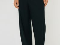 Широкие брюки из вискозы, Черный