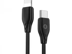 Кабель WiWU Pioneer Type-C/Lightning 1м (Wi-C002) (черный)