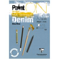Альбом-склейка для смешанных техник Clairefontaine "Paint'ON Denim Blue" А3 15 л 250 г, джинсовый