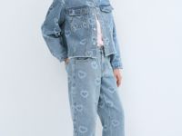 Прямые джинсы для девочек, Голубой