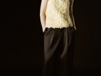 Фактурный топ на бретелях, Золотой