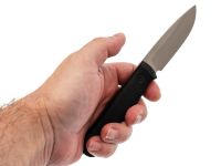 Туристический нож Маус, сталь AUS-10Co, рукоять черный G10, прямые спуски