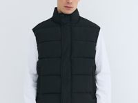 Утеплённый стёганый жилет, Черный