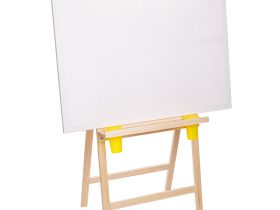 Мольберт напольный Хлопушка Гамма "Студия" планшет 60*60 см, высота 120 см, съемная полка, 2 стакана