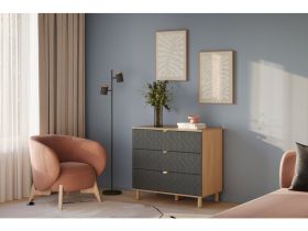 Комод Теджонс 93x85 Деко Графитовый