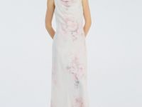 Платье с вырезом лодочка, Розовый