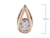 Подвеска из красного золота с бриллиантом э0201пд04170400