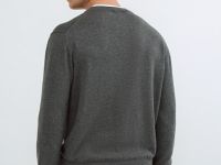 Джемпер с имитацией футболки, Серый