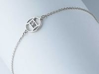 Браслет из серебра с бриллиантом э0601бр06210511