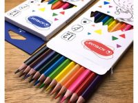 Набор карандашей цветных трехгранных Acmeliae 12 цв, в картонном футляре