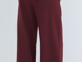 Прямые брюки с эластичным поясом, Фиолетовый