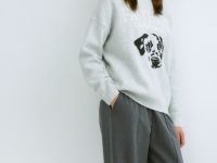 Широкие брюки для девочек, Серый