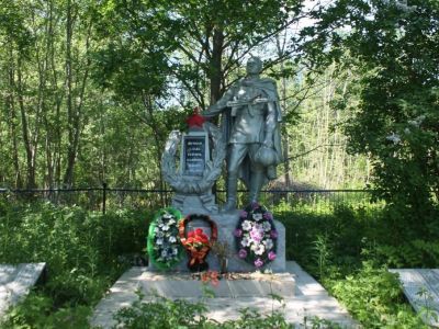 Братская могила воинов Советской Армии, погибших в январе 1944 года в боях с немецко-фашистскими войсками за освобождение деревень Остров, Хрепле, Витцы, Мячино и Козлятино