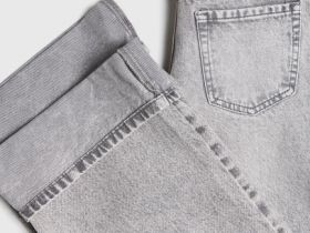 Широкие джинсы Wide leg для девочек, Серый