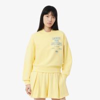 Женская толстовка Lacoste свободного кроя с плиссированным принтом