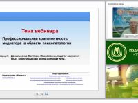 Международный вебинар «Профессиональная компетентность медиатора в области психопатологии»
