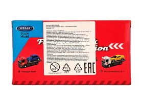 92662-2GW(D) Игрушечные машинки Welly Грузовик Scania, Chevrolet Camaro ZL1