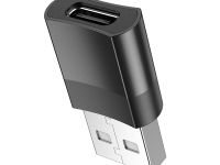 Адаптер Hoco UA17 USB 2.0/Type-C (черный)