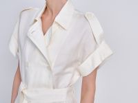 Платье-тренч изо льна с поясом