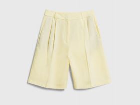 Шорты со складками, Желтый