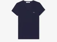 Женская Футболка Lacoste Slim Fit с v-образным вырезом