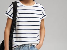 Свободная футболка в полоску из хлопкового джерси