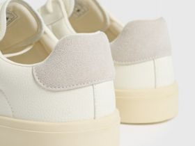 Кеды из микрофибры, Белый