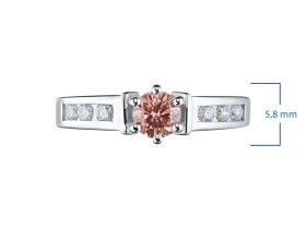 Кольцо из белого золота э0912кц08151700_pink
