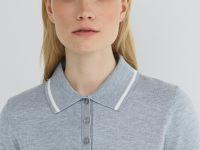 Базовый джемпер поло с коротким рукавом, Серый