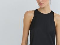 Сатиновое платье с американской проймой, Черный