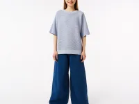 Женский вязаная футболка Lacoste Oversize с коротким рукавом