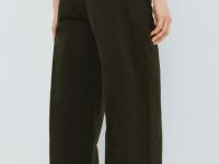 Прямые брюки из вельвета, Зеленый