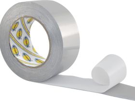 Клейкая лента алюминиевая Aviora, 50 мм* 50 м, негорючая, непроницаемая, влагостойкая