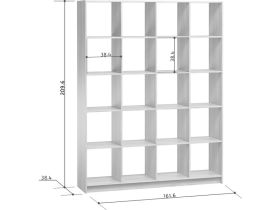 Стеллаж Бруно 1-162x210 Белый