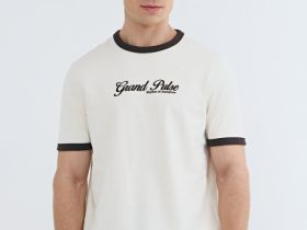 Футболка с текстовым принтом, Белый