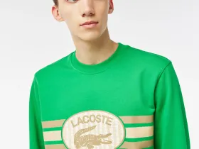 Мужской свитшот Lacoste свободного кроя унисекс