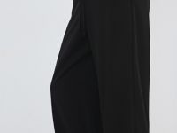 Прямые брюки с эластичным поясом, Черный