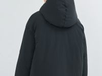 Утеплённая куртка с капюшоном, Черный