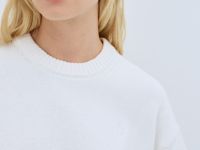 Вязаный джемпер из хлопка, Белый